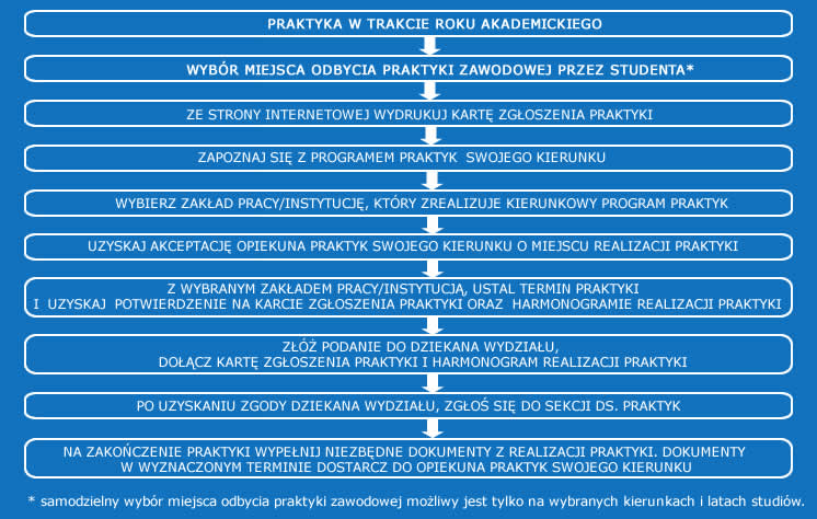 PRAKTYKA W TRAKCIE ROKU AKADEMICKIEGO PRAKTYKA W TRAKCIE ROKU AKADEMICKIEGO