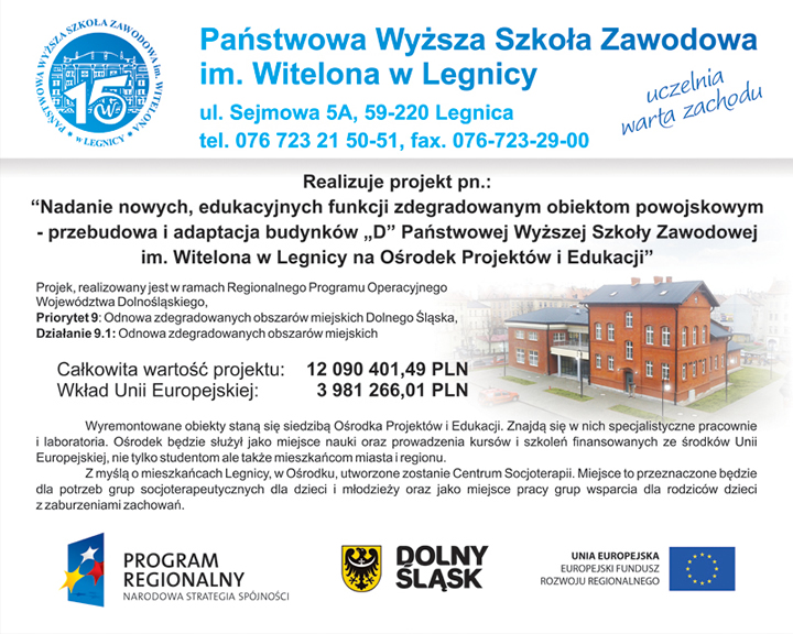 Projekty wspófinansowane ze rodków UE